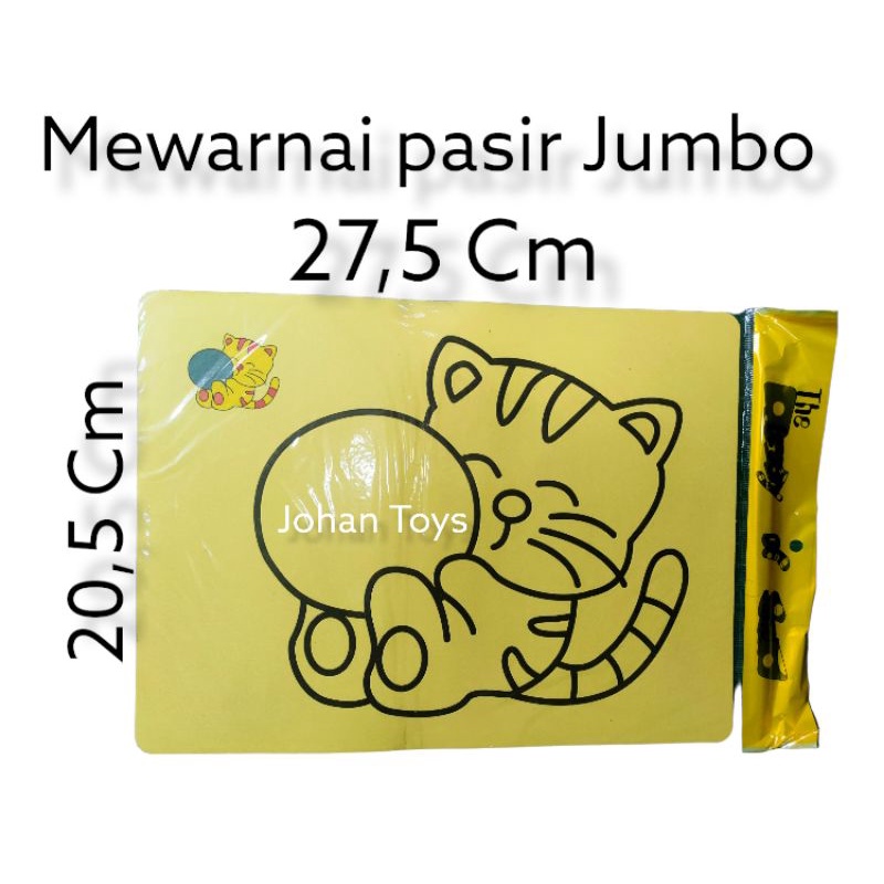 Mewarnai Pasir Super Jumbo 27,5 Cm×20,5 Cm isi 10 Pcs