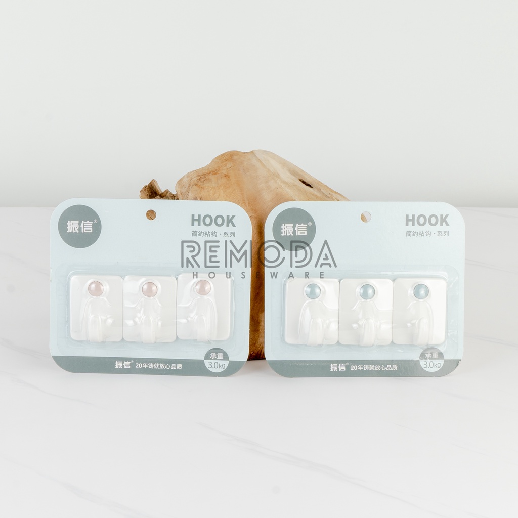[Remoda] Hook/Gantungan Tempel isi 3 Pcs