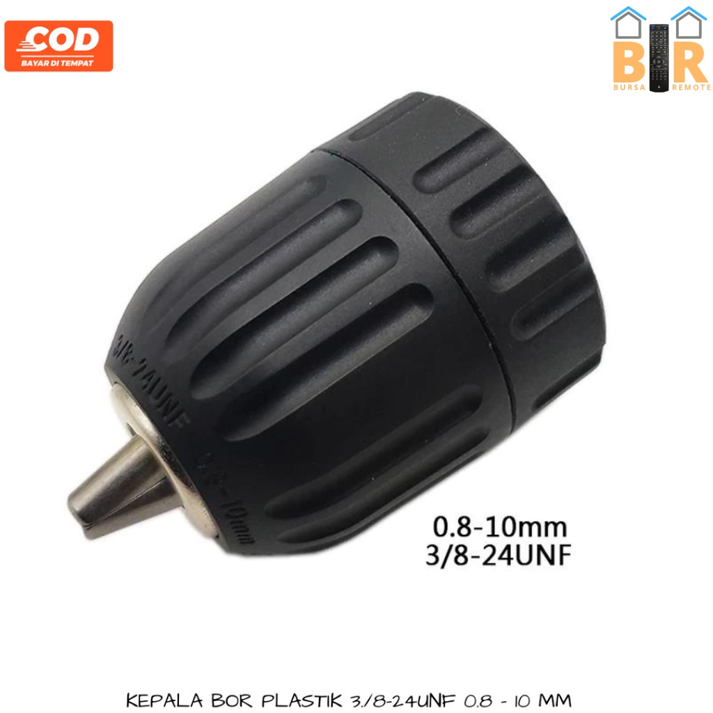 Bor Kepala Keyless Ukuran 0.8-10 MM Dril Chuck 3/8-24