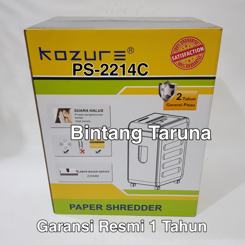 Mesin Penghancur Kertas Kozure PS-2214C Paper Shredder Kozure PS2214C Office Shredder Kozure PS-2214