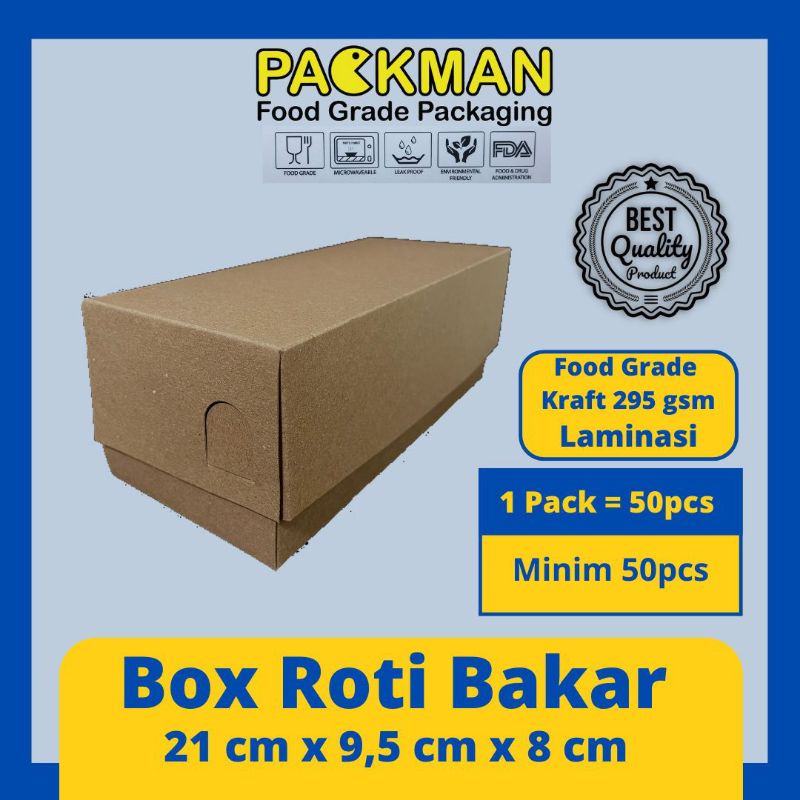 DUS ROTI BAKAR BANDUNG LAMINASI / BOX ROTI BAKAR / KOTAK KUE BROWNIS / DONUT BOMBOLONI - LAMINASI PE