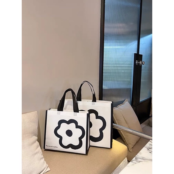 FLOWER SHOPPING TOTE BAG JUMBO SIZE / TAS BELANJA / PREMIUM SHOPPING BAG