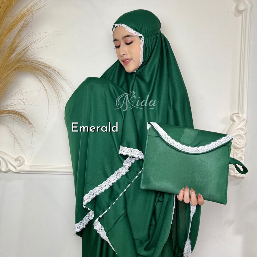 Mukena Amplop Premium Polos Renda Hijabbyaida