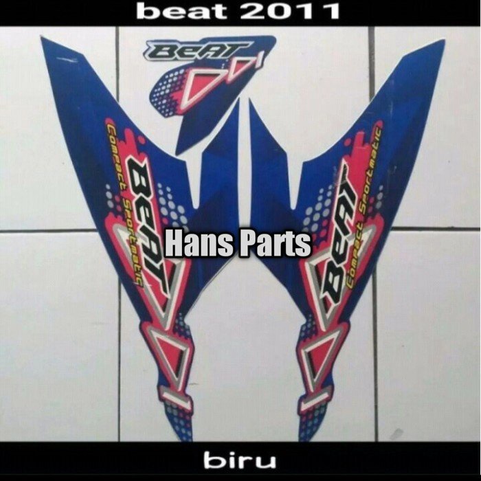 STRIPING HONDA BEAT KARBU BIRU