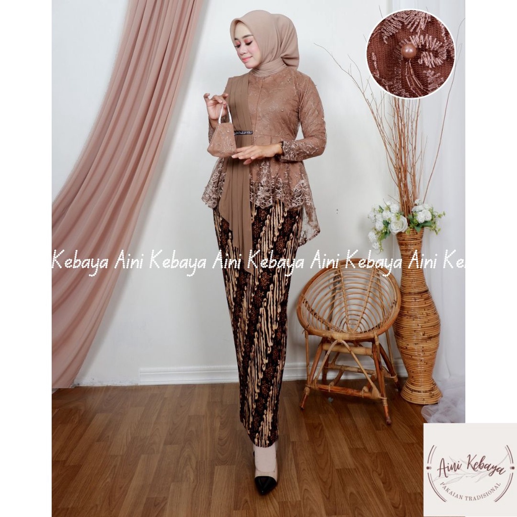 SET KEBAYA BLOUSE SELENDANG AUREL - KEBAYA WISUDA - KEBAYA PESTA - KEBAYA TUNIK - KEBAYA BLOUSE - KE