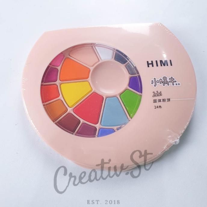 

[COD] MIYA Himi Watercolor Cake 24 Color + Brush Cat Air Warna PRODUK TERBATAS Kode 21