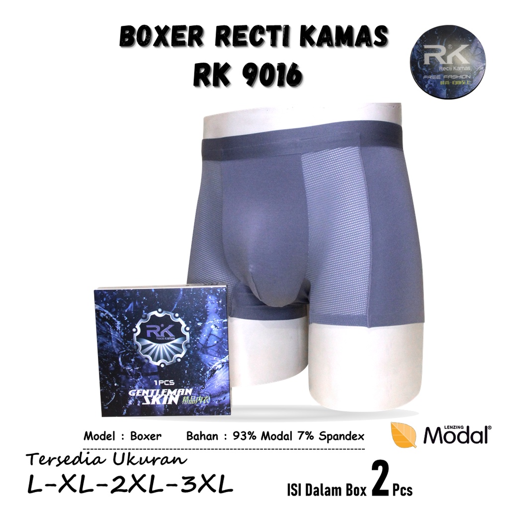 Celana Dalam Boxer Pria RECTI KAMAS RK W9016 Isi 2Pcs