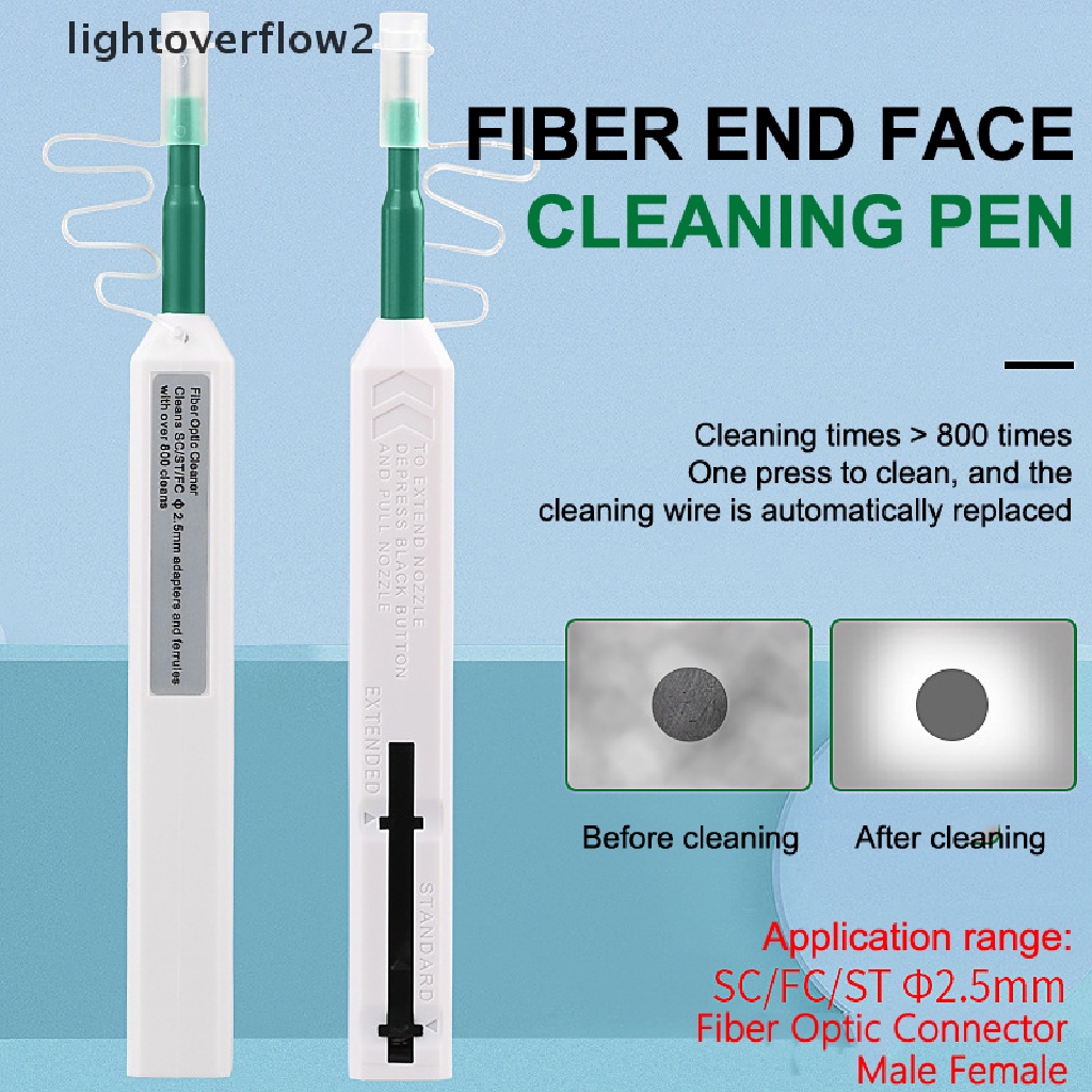 (lightoverflow2) 1pc FTTH Pena Fiber Optik 2.5mm 1.25mm SC Konektor Pembersih (ID)