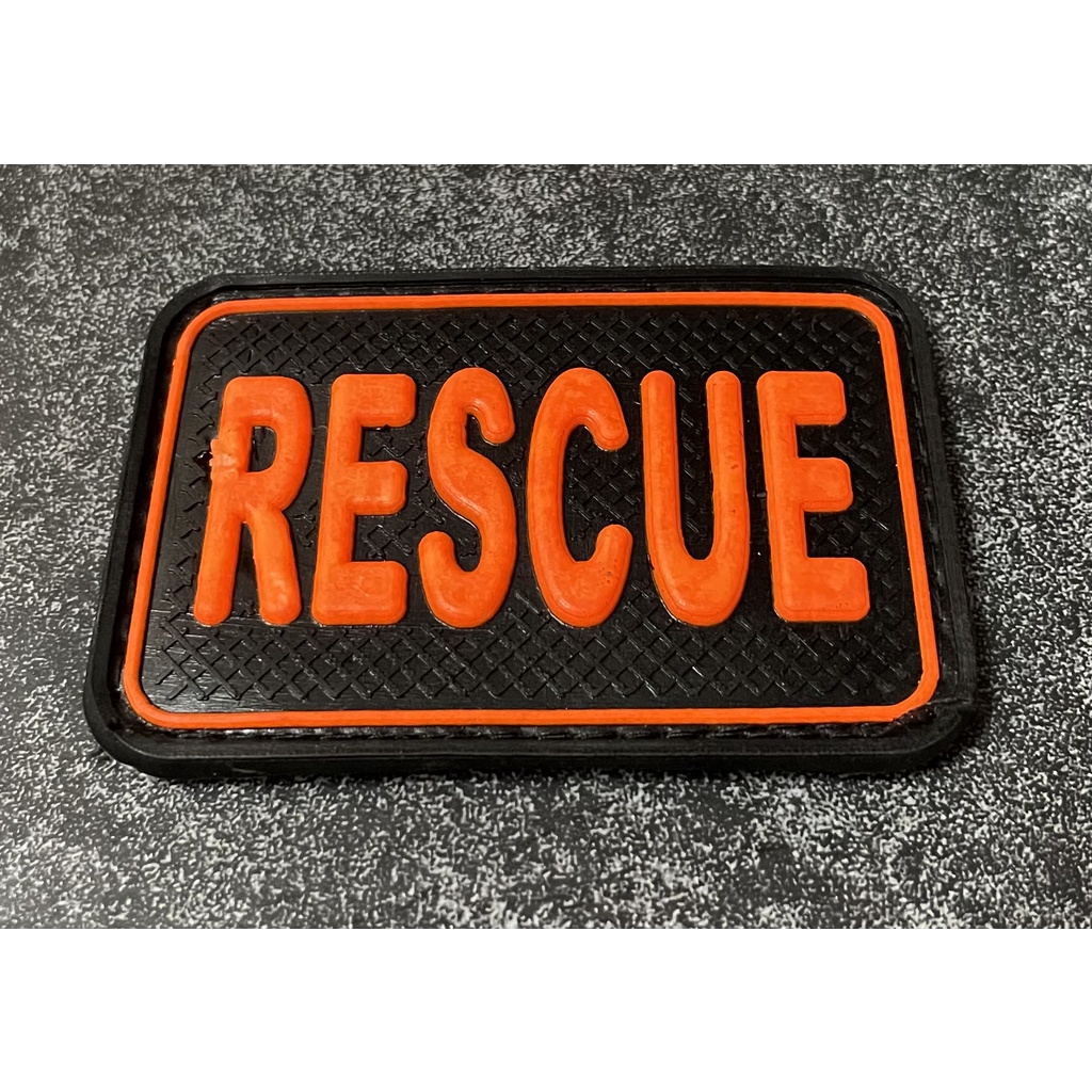 Patch Rescue SAR (Kotak Hitam) - Patch Velcro SAR - Prepetan