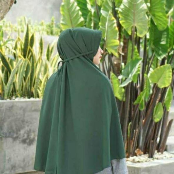 {ZWE.18Oc22p} Khimar Azalea Khimar JUMBO pet Tali bahan Wollpeach premium