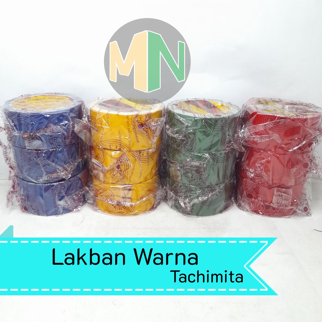 

Tachimita Cloth Tape Lakban Warna 2 inch / Lakban Kain Warna 8 Meter