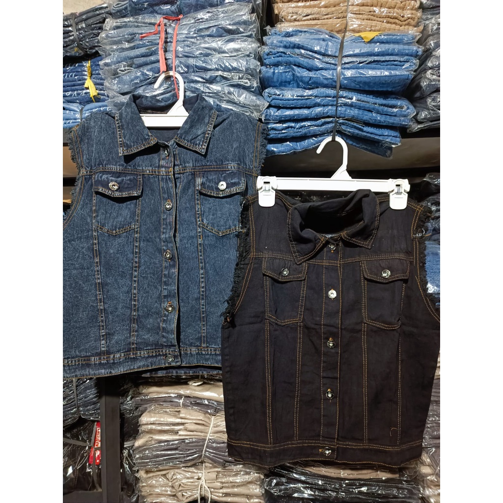 Rompi Jeans Jaket Vintage Wanita Vian Vest Outfit Terbaru Wanita