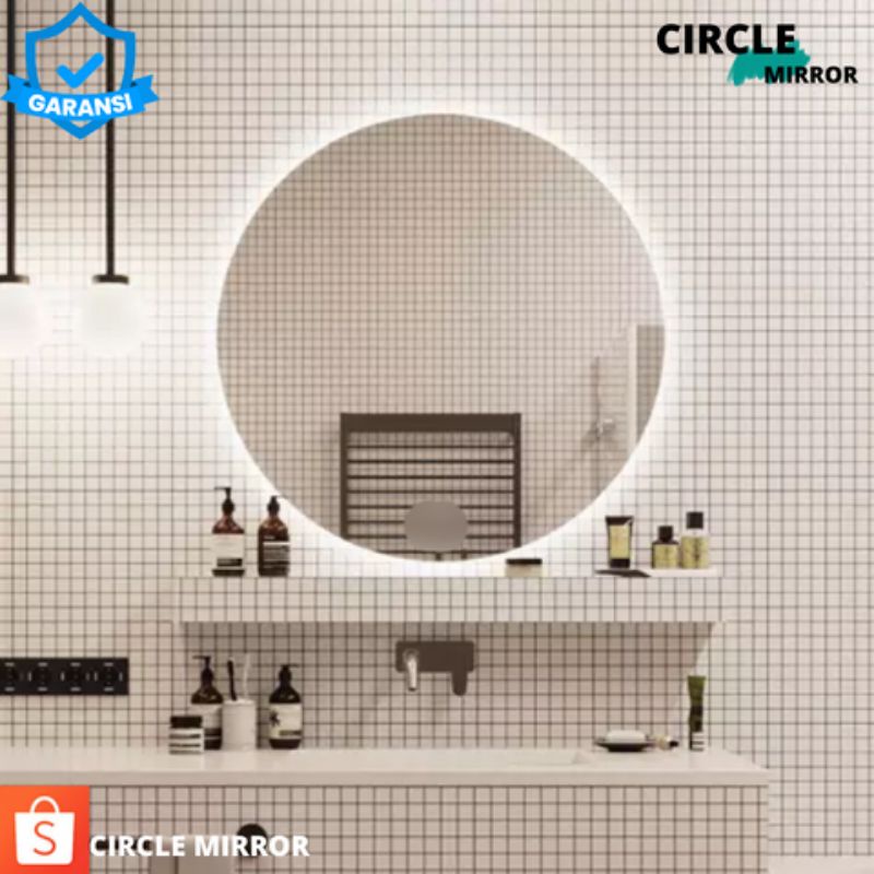 Cermin Dinding Kamar Mandi Bulat LED