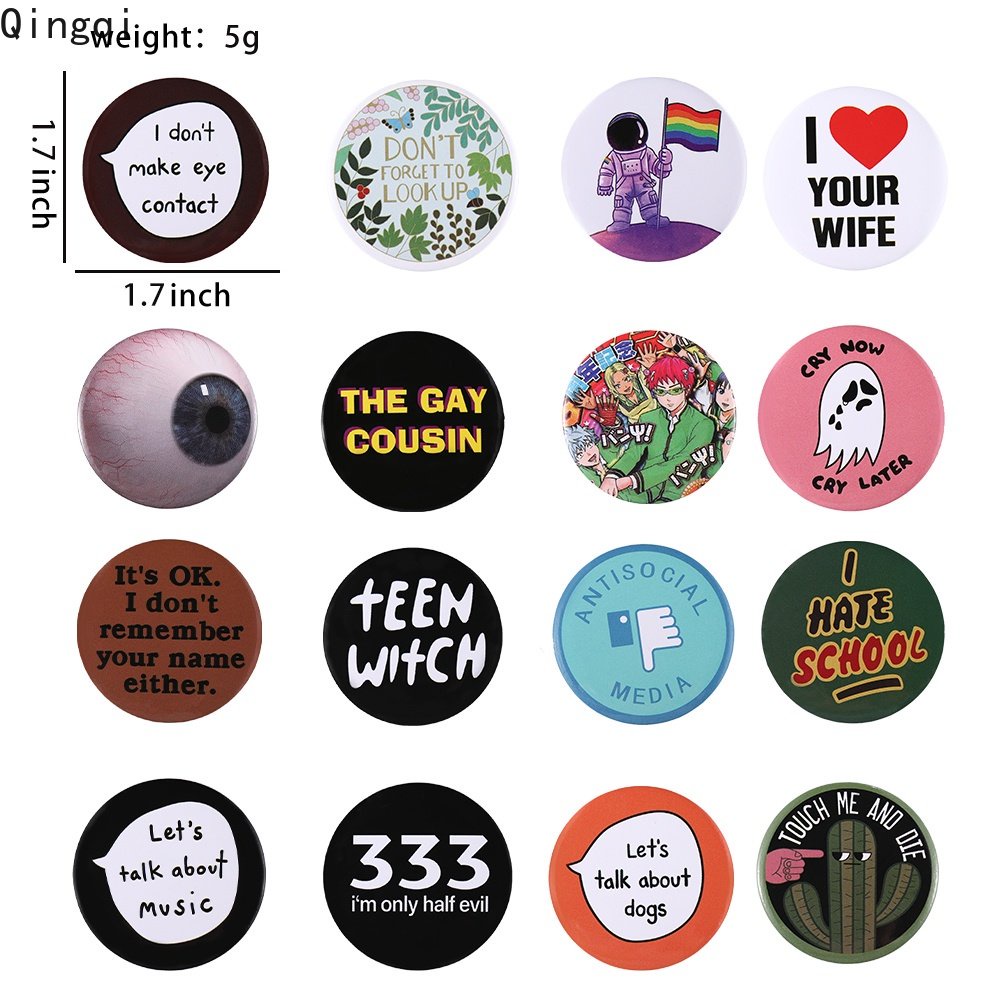 Bros Pin Enamel Desain Tulisan Quotes Bahan Metal Untuk Hadiah