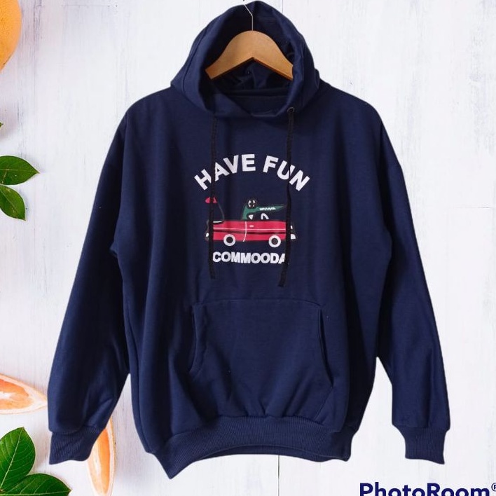 Hoodie Wanita Pria Have Fun Bahan Fleece