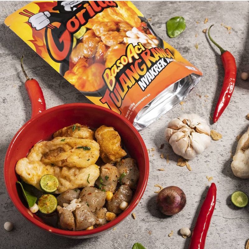 Baso Aci Tulang Rangu Gorilla Premium Pedas Nyakrek Abis Khas Garut 200gr
