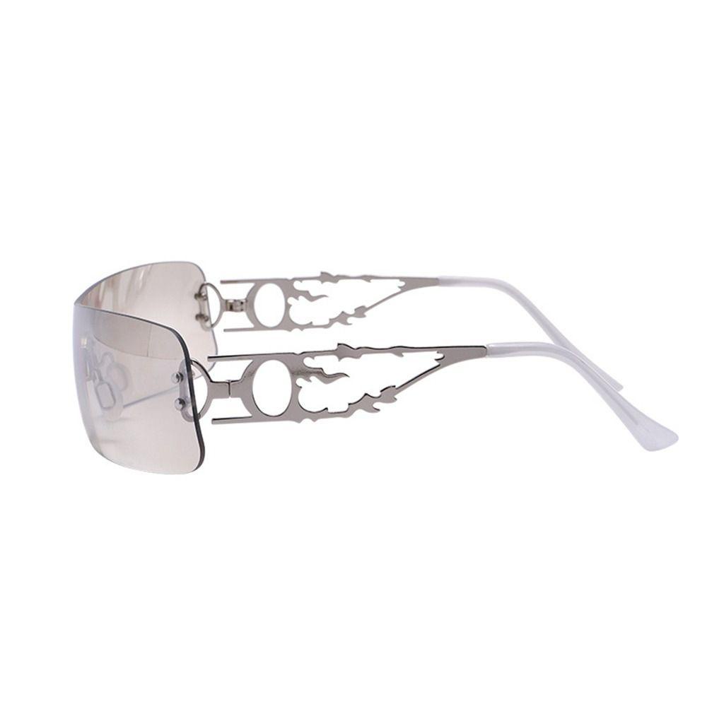 Lily Y2K Kacamata Hitam 2000'S Cyber UV400 Retro Pria Shades