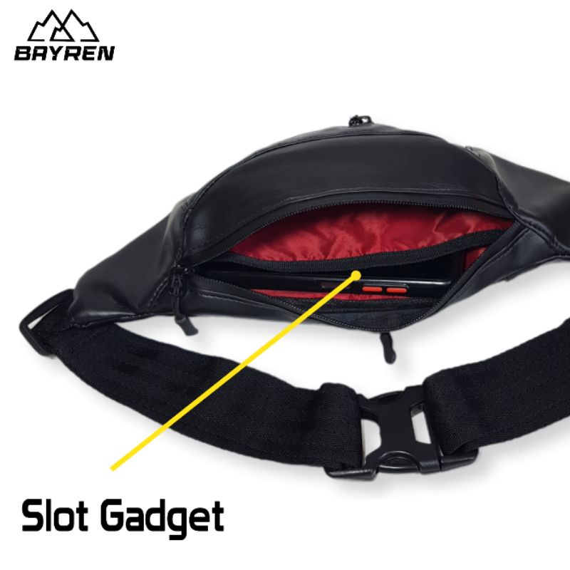 WYR 01 Selempang Waistbag Kulit Bayren Waterproof Pria Wanita