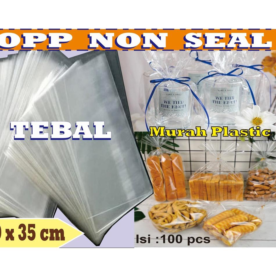 

ARTa1A9m--Plastik OPP TEBAL TANPA LEM/SEAL 20 x 35 cm