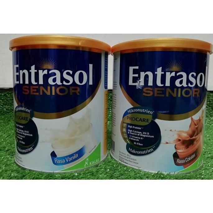 

[ COD ] Entrasol Senior Coklat 400gr Susu LANSIA Chocolate KALBE