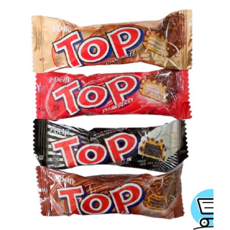 

Delfi Top 9gram Satuan Eceran / Biskuit Coklat Top 9gr Coklat Black In White Strawberry