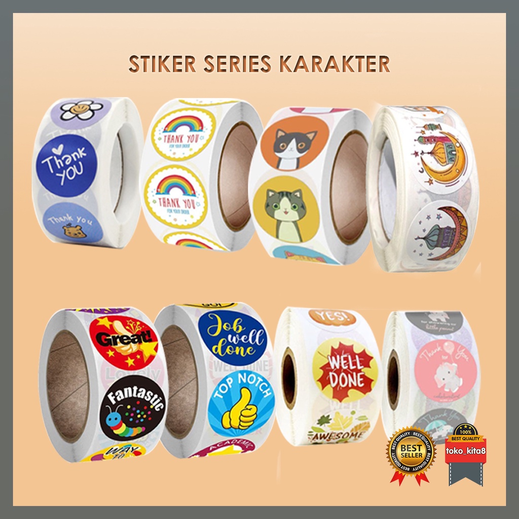 

Stiker Karakter Thank you / Stiker Label / Perekat karakter / Penilaian sekolah SD