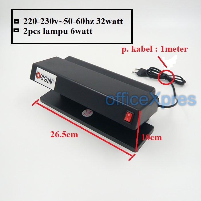 

Premium Origin Alat Pendeteksi Uang Palsu Uv 2028 Hitam