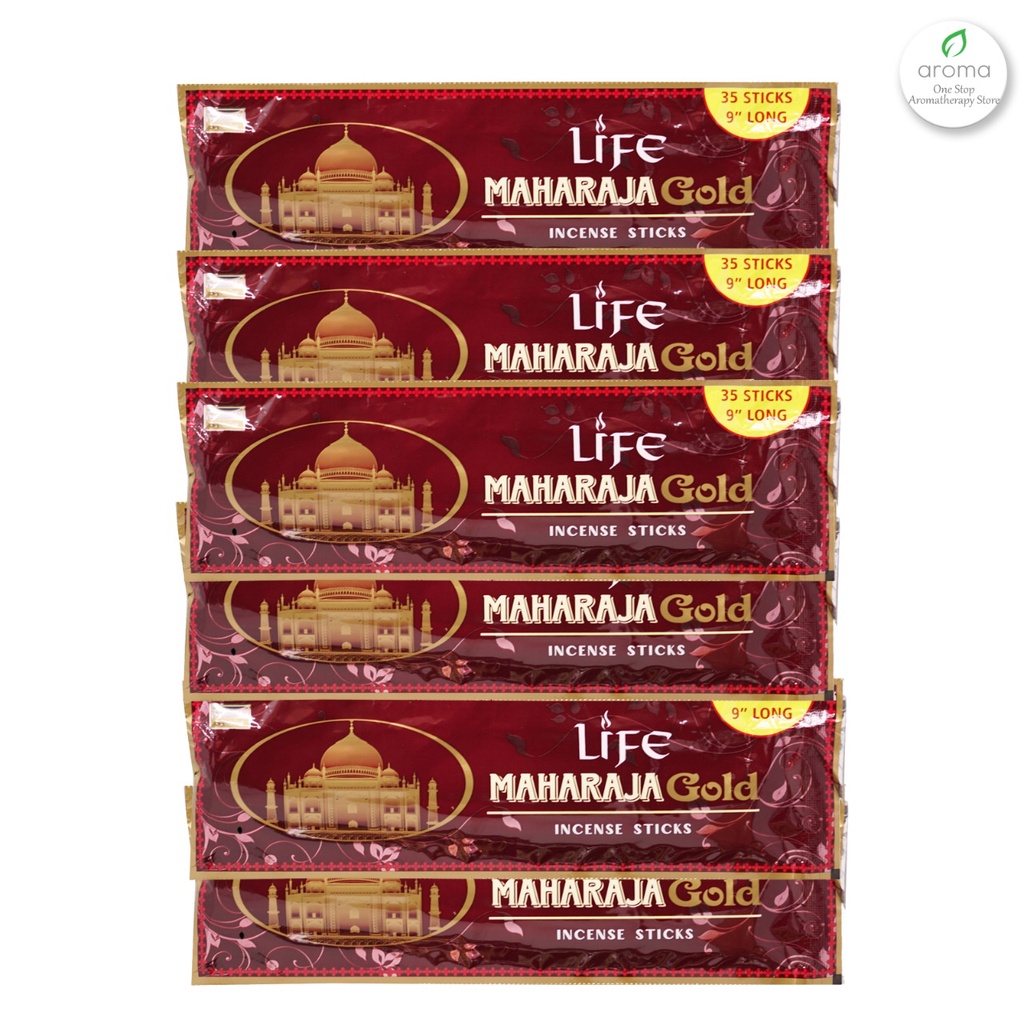 Dupa India Aromaterapi Pouch Plastic - Darshan Life Maharaja Gold 35 Sticks