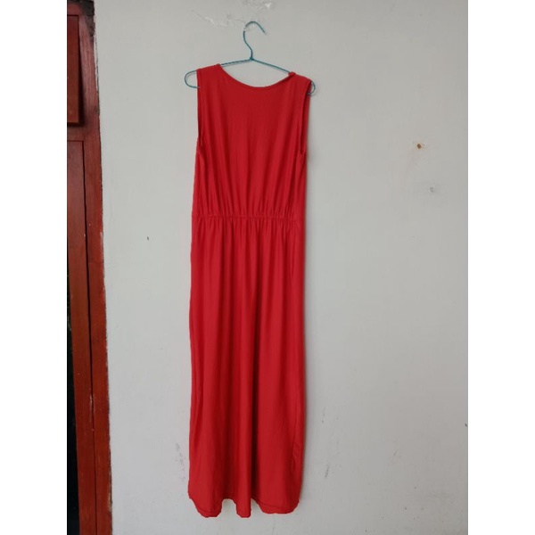 overall spandek merah preloved