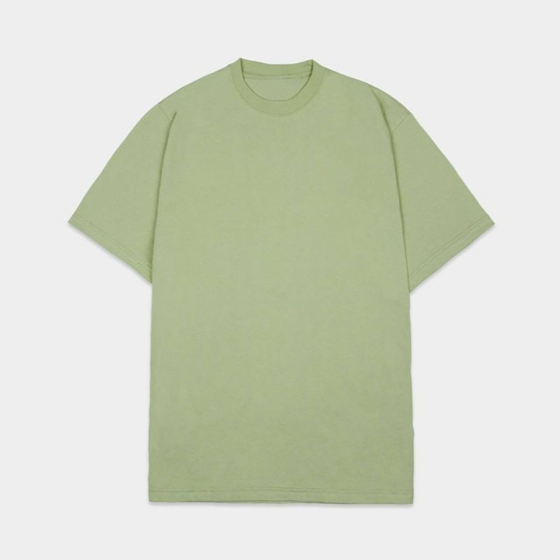 KAOS POLOS Hijau SAGE GREEN (M - 6XL) Mint Bigsize Jumbo Oversize Basic T shirt Short Sleeve Soft Color Street Style XXXL 4XL 5XL