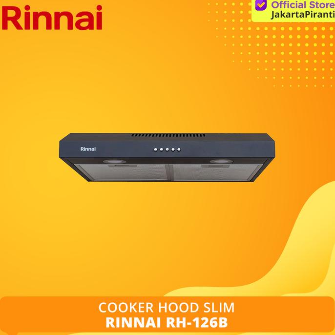 TERBARU Cooker Hood Rinnai RH-126B Slim Hood Penghisap Asap Kompor /PERALATAN MASAK SET/PANCI PRESTO