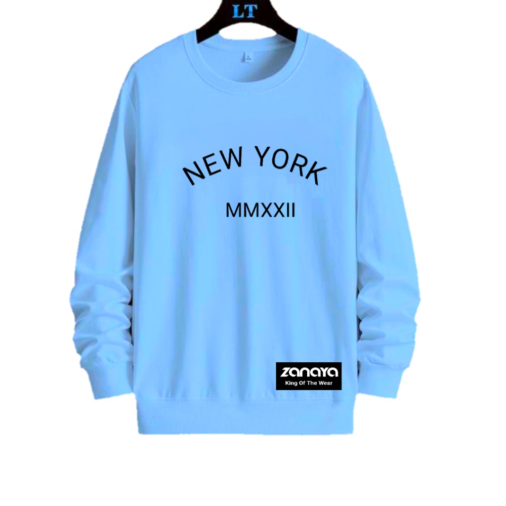 ZANAYA TERBARU Premium Sweater Crewneck NEWYORK Oversize - Sweter Hodie Pria &amp; Wanita Kekinian COD