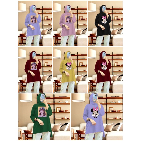 TUNIK HIJAB FASHION BAHAN BEBYTERRY SIZE L XL XXL