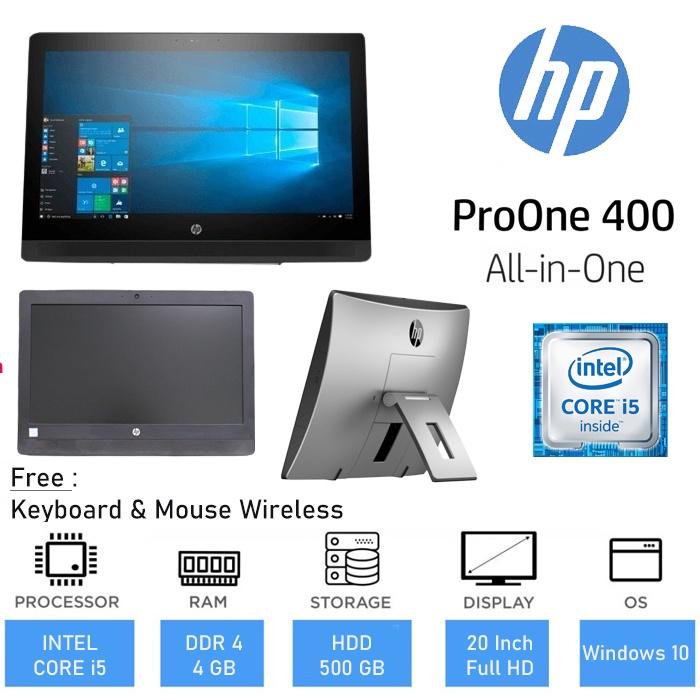 PC All In One HP Proone 400-G2 Core i5 6400 | DDR4 4GB | 500GB | 20 inch - Second Like New 95%