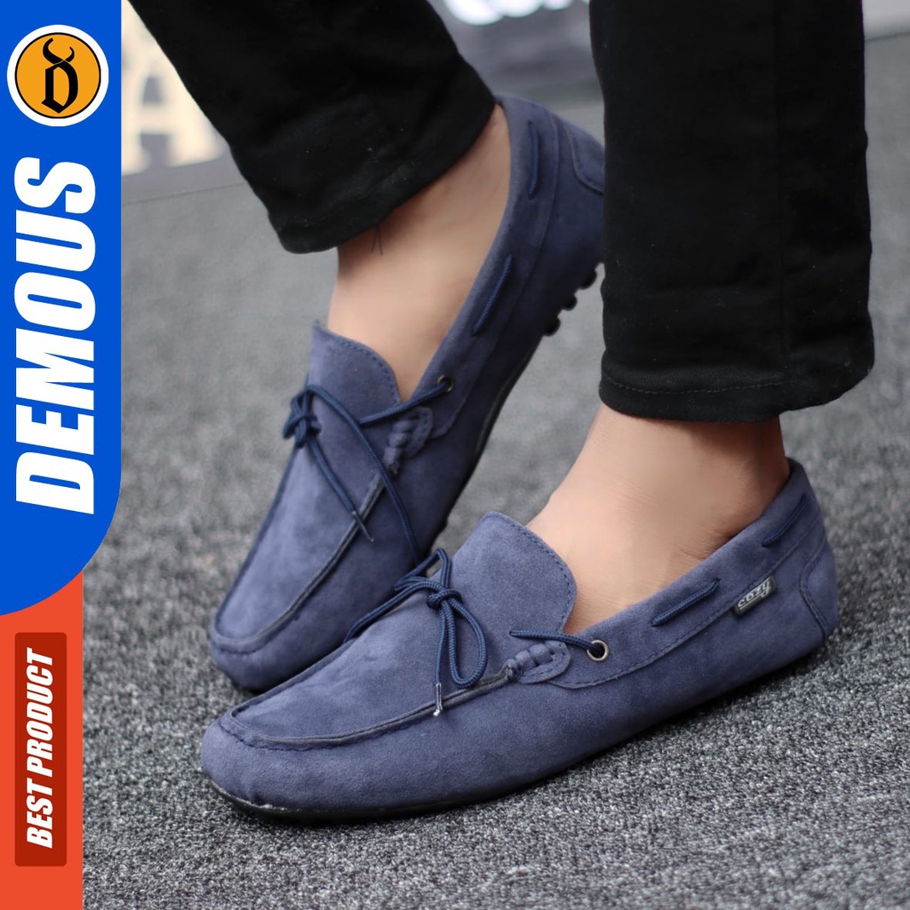 DEMOUS Celtic - Sepatu Slip On Casual Santai Slop Pria