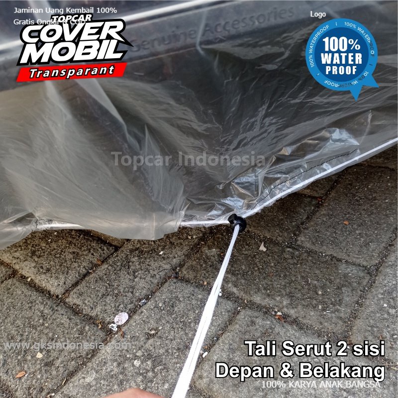 TOPCAR Cover Mobil Transparan Wuling Almaz Plastik Tebal Plastik Waterproof Outdoor Indoor