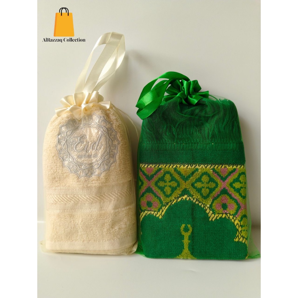 

Kantong Sarung Tas Tile Untuk Souvenir Sajadah Muka Atau Handuk Olahraga