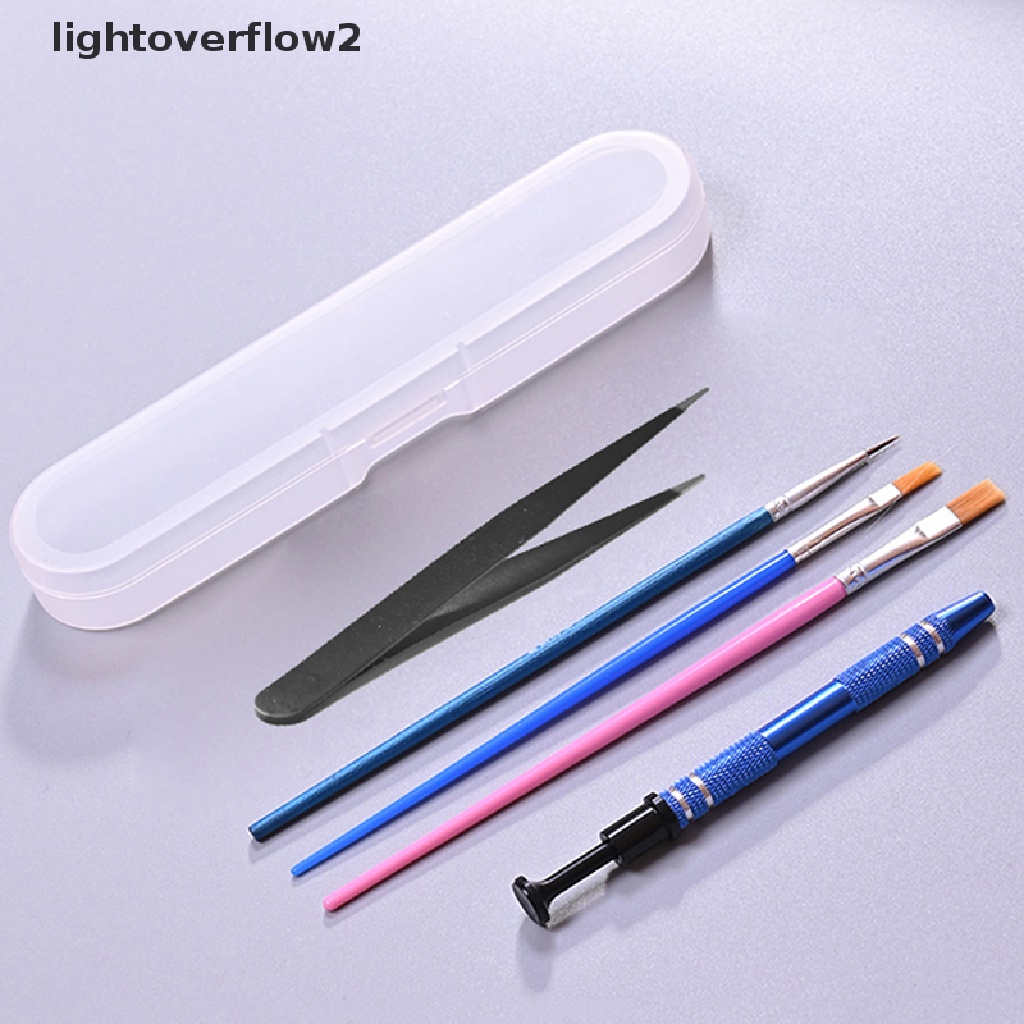 (lightoverflow2) Alat Lube Brush + Pinset + Switch Stem Holder Untuk Keyboard Komputer