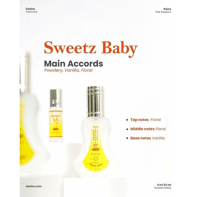 Parfum Minyak Wangi Dobha Spray Sweet Sweetz Baby 35ml Original