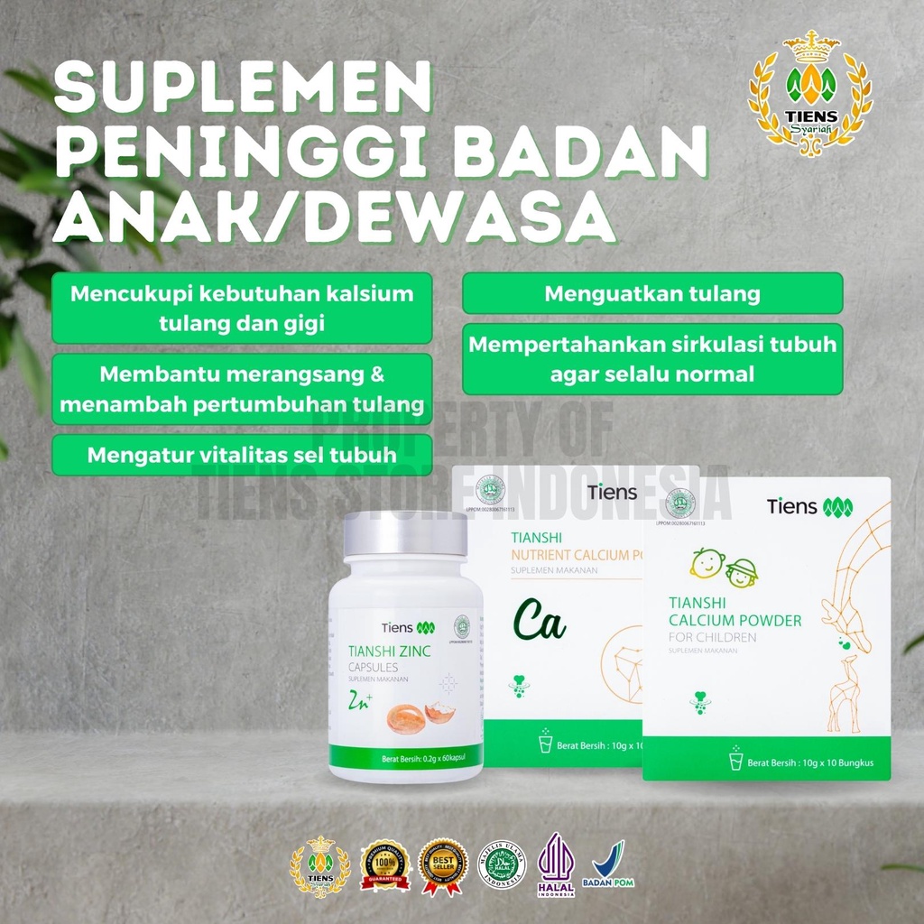 SUPLEMEN PENINGGI BADAN ANAK/DEWASA ORIGINAL 100% REMAJA SUSU KALSIUM TIENS TERBAIK MURAH TERJANGKAT