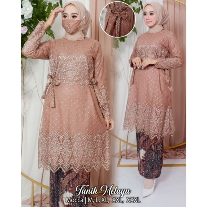 KEBAYA TUNIK MELAYU//SET KEBAYA TUNIK MODERN//KEBAYA TUNIK PESTA//KEBAYA WISUDA