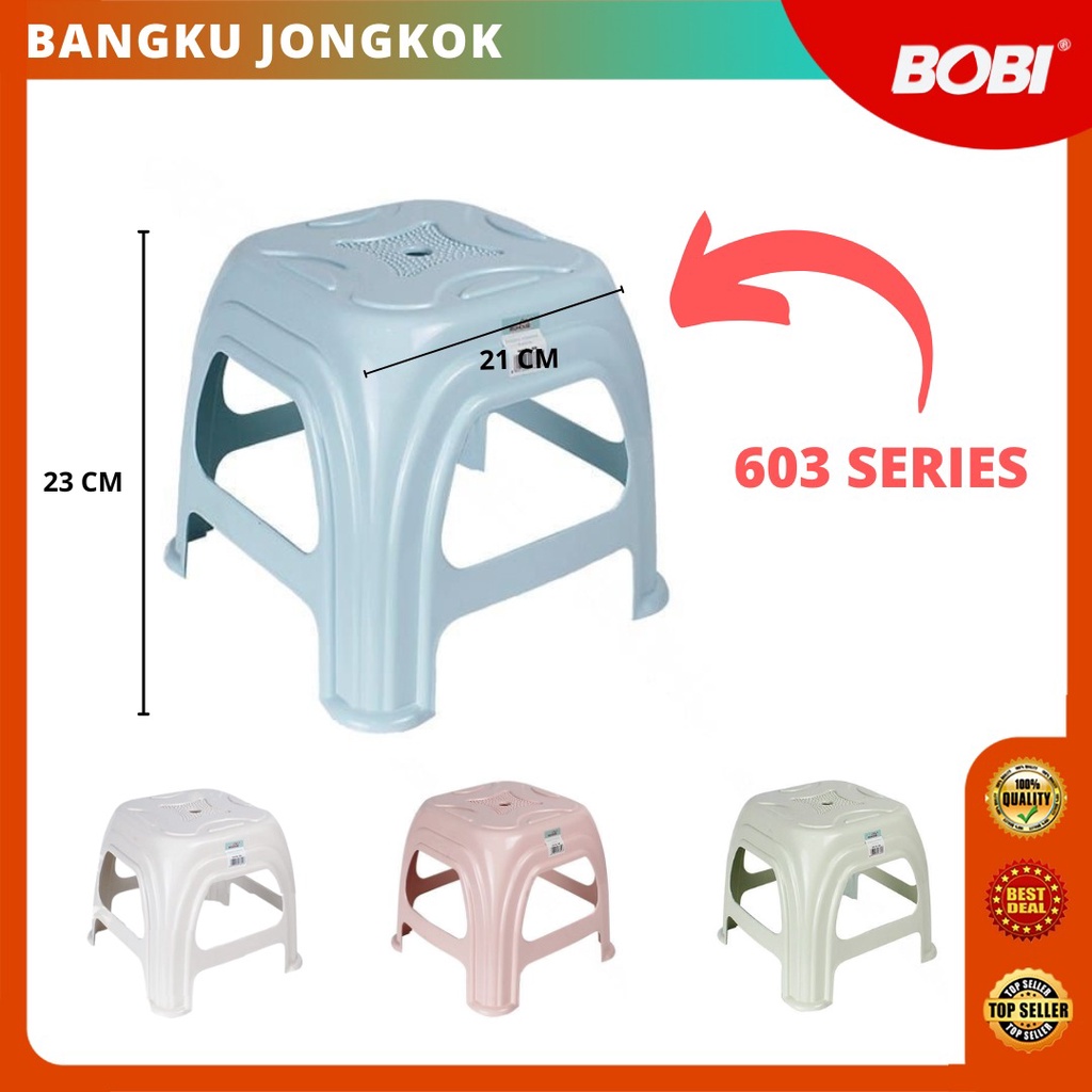 Bangku jongkok Plastik Red House kode 603  / Kursi Jongkok Plastik kode 603 - Warna Random