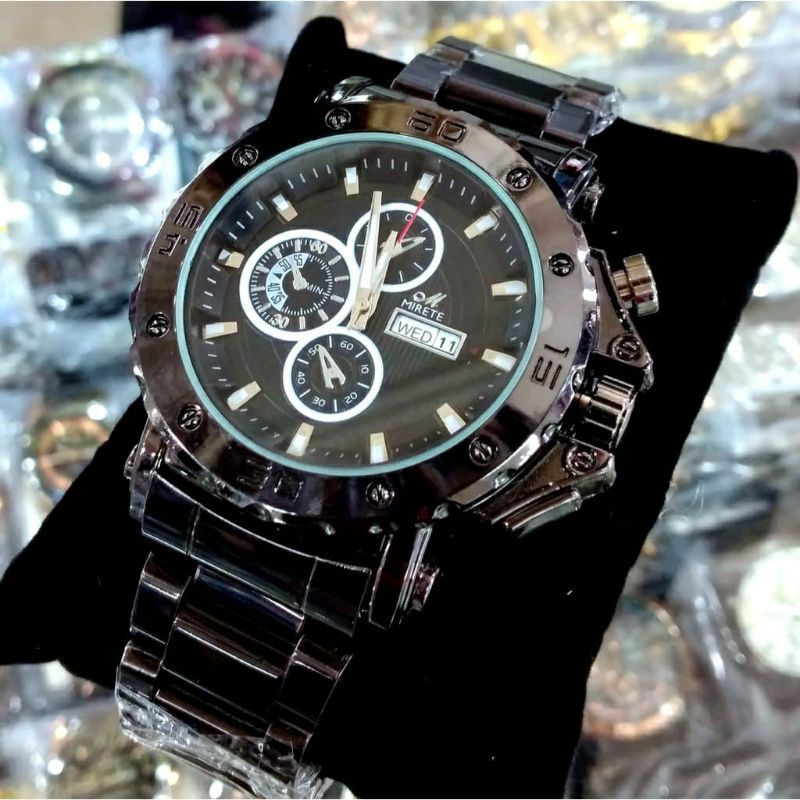 MIRETE Jam Tangan Pria Original Tahan Air Free Box DAN batrai Cadangan Fitur Tanggal Hari Aktif_ JAM Tangan Pria Mirete Original Pria Rantai Stainlees Steel Anti Karat COD_JAM TANGAN Pria Water Resistance | MIRETE Terlaris Fashion Pria