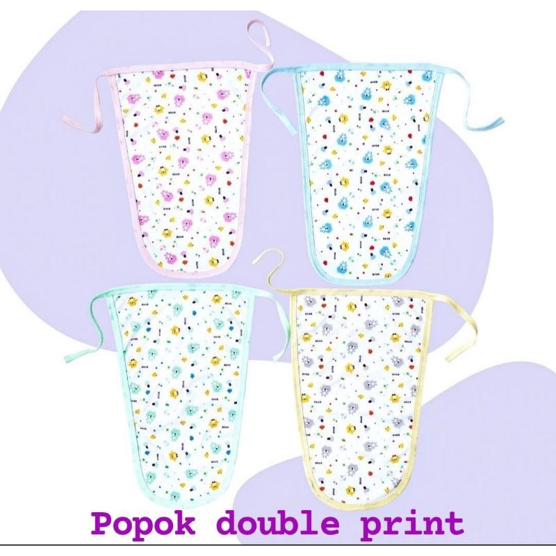 4 pcs popok double knit print