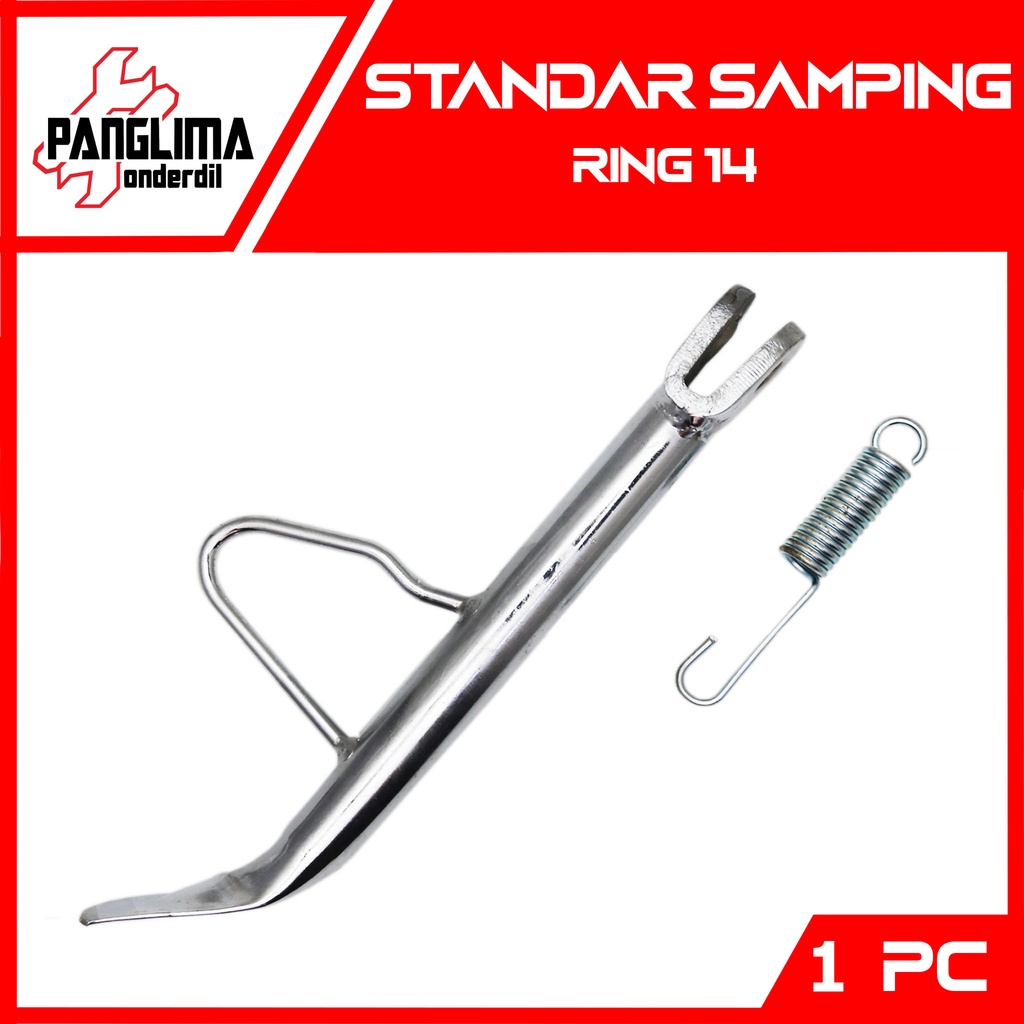 Standar Samping Motor Tipe 2 Warna Chrome Untuk Ring 14 Standart-Standard-Setandar-Jagang Pinggir-1