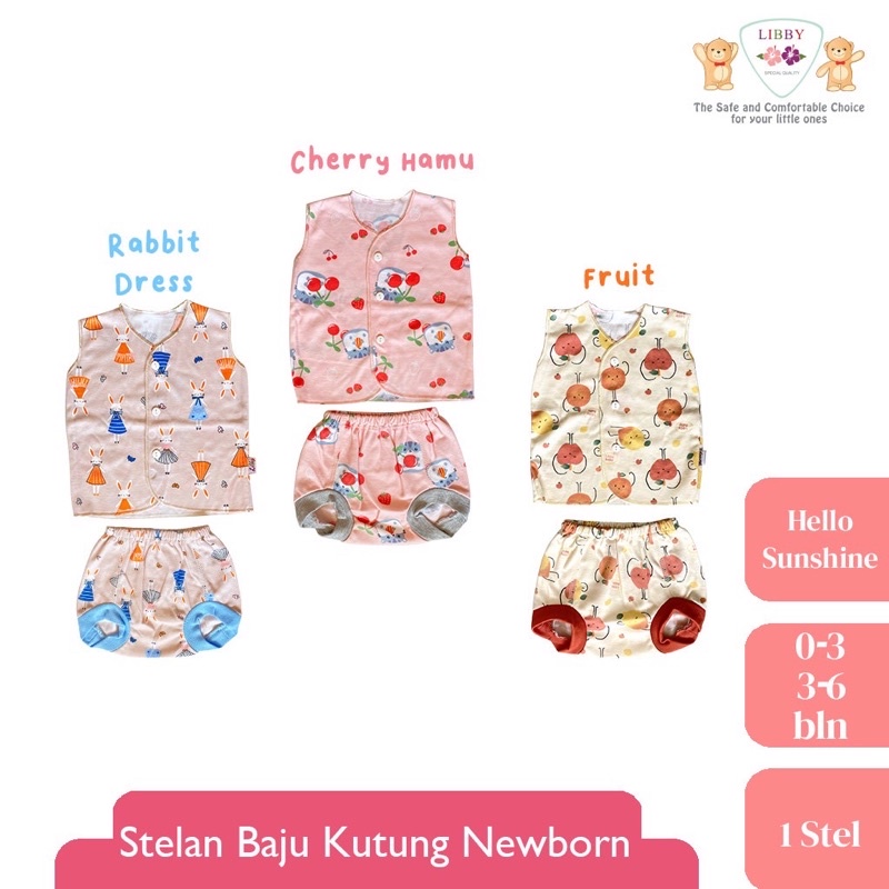 SETELAN KUTUNG NEWBORN LIBBY (0-3M)/(3-6M)