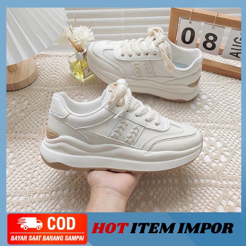 MB-SW333 Sepatu Sneakers Wanita Korea Import Sport Shoes BISA COD TERMURAH