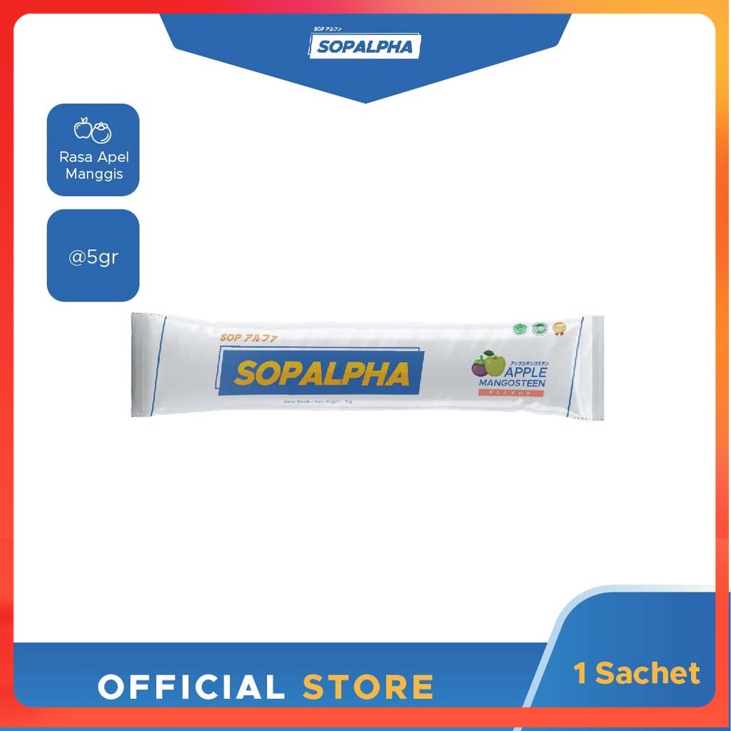 SOPALPHA - Rasa Apel Manggis 1 Sachet BPOM HALAL DANISGINA KALIMANTAN
