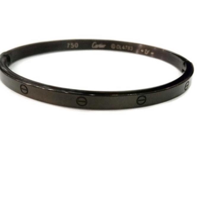 Pengepul Gelang cartir hitam polos/logo titanium