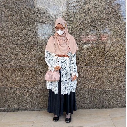 Long Outer Brocade/Cardigan Panjang Brokat/Cardigan Brokat